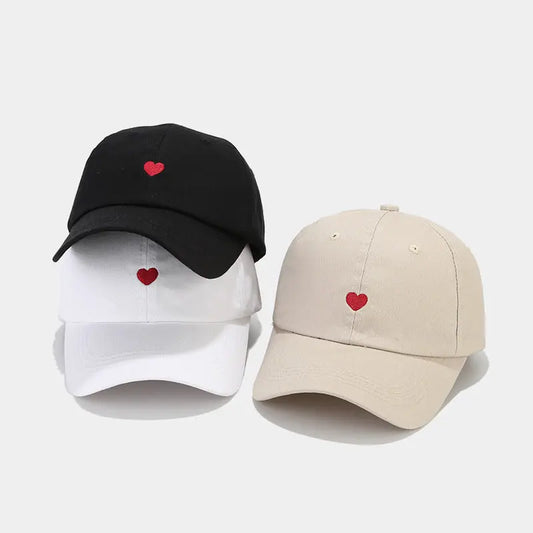 Heart Embroidery Baseball Hat