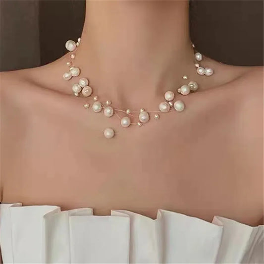 Freshwater Beaded Pearl Choker Necklace