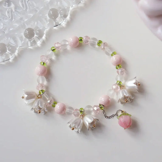 Pearl Lily Flower Bracelet