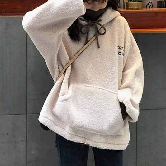 Soft Plush Women's Loose Fit Cold Proof Hoodie