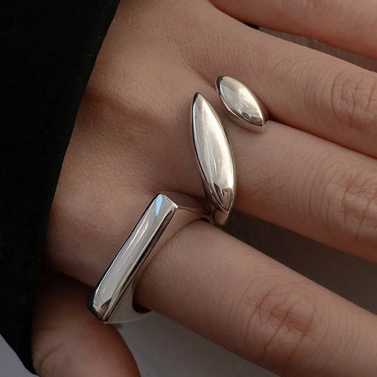 925 Sterling Silver Flat Open Ring